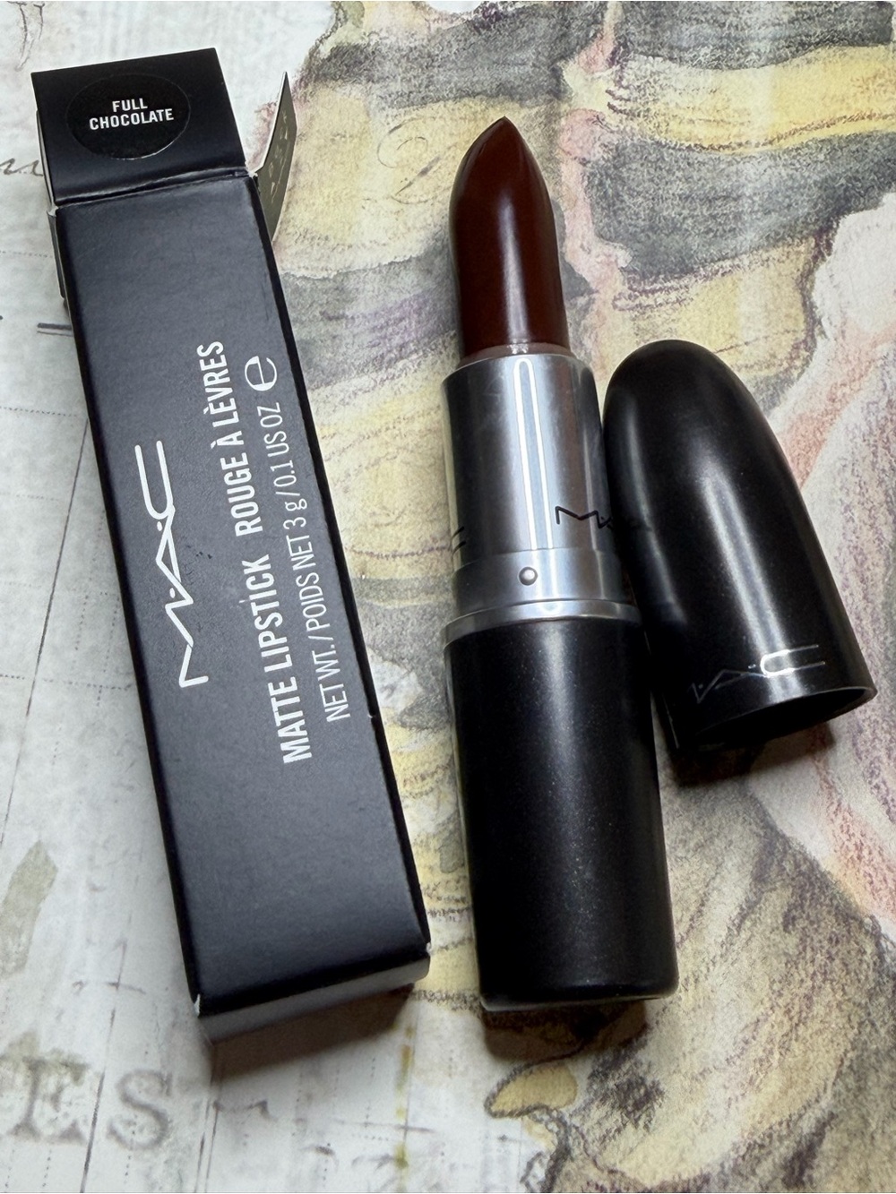 MAC COSMETICS BNIB FULL CHOCOLATE MATTE Lipstick RARE Discontinued Limited!